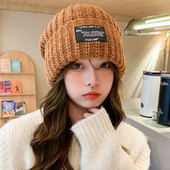 Wintwe tople kape za žene Jednobojne, ležerne, pletene kape s poklopcem na glavi, muške hip-hop kape, kape za zaštitu uha na otvorenom, skijaške kape