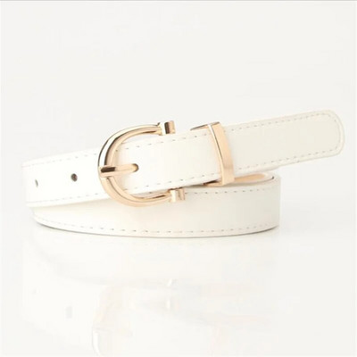 Ženski remeni od PU kože Jednostavni metalni remen s kopčom Djevojačke haljine Jean Hlače Remeni za pojas za žene Svestrani odjevni dodaci