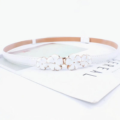 Állítható lakk női derék bőr öv virág öv ruhákhoz női női derékpánt fehér fekete