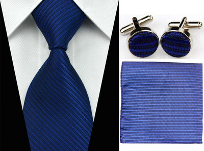 Moodne lipsukomplekt meestele aksessuaarid 4 tolli (10 cm) lai äripulmade siidist lipsud Mansetinööbid Tasku kandiline (Hanky) meeste lips