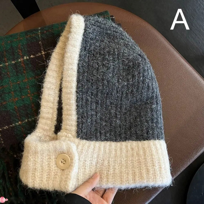 Ženska pletena kapa Balaclava Zimske kape Ženska jesenska pokrivala za glavu Ženska kapa Kapa za odrasle Kape naušnice Šal Kapa Topla