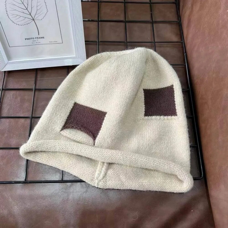 Stilīga, raibs ziemas silta cepure sievietēm Ikdienišķa salikta trikotāžas pārsegu vāciņš Vīriešu cepures Masīvas hip-hop skullies sieviešu pupiņas