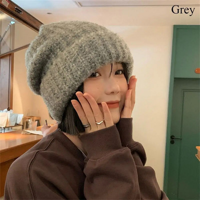 Održavajte toplinu Beanie šeširi za žene Zimski podebljani pleteni heklani Skullies šešir Jednobojna uniseks ležerna kapa na otvorenom