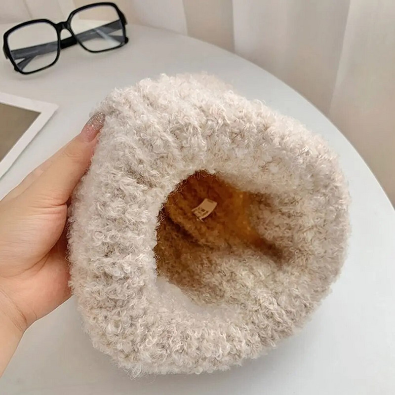 Održavajte toplinu Beanie šeširi za žene Zimski podebljani pleteni heklani Skullies šešir Jednobojna uniseks ležerna kapa na otvorenom