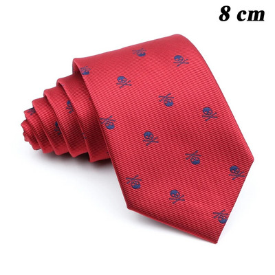 2 veličine kravate u obliku lubanje za muškarce Cosplay kostim Tanko odijelo s kravatom od poliestera Muški ovratnik Modna muška kravata za vjenčanje Halloween Party