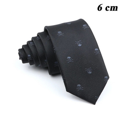 2 veličine kravate u obliku lubanje za muškarce Cosplay kostim Tanko odijelo s kravatom od poliestera Muški ovratnik Modna muška kravata za vjenčanje Halloween Party