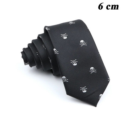 2 veličine kravate u obliku lubanje za muškarce Cosplay kostim Tanko odijelo s kravatom od poliestera Muški ovratnik Modna muška kravata za vjenčanje Halloween Party