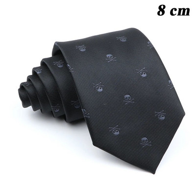 2 veličine kravate u obliku lubanje za muškarce Cosplay kostim Tanko odijelo s kravatom od poliestera Muški ovratnik Modna muška kravata za vjenčanje Halloween Party