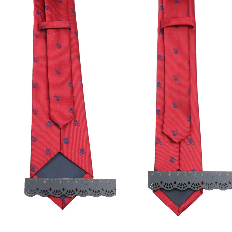 2 veličine kravate u obliku lubanje za muškarce Cosplay kostim Tanko odijelo s kravatom od poliestera Muški ovratnik Modna muška kravata za vjenčanje Halloween Party