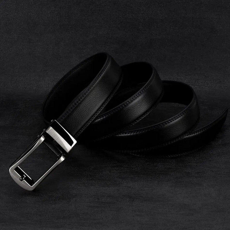 WOWTIGER cu clichet de înaltă calitate, cataramă automată, curele din piele de vacă autentică, neagră, pentru bărbați, curea masculină, curea pentru bărbați, lățime 3,0 cm
