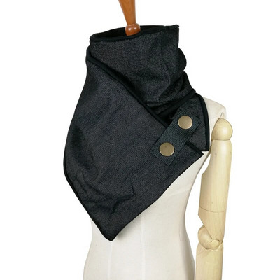 Najnoviji ženski muški uniseks šal 100% pamuk traper šalovi zimski prsten modni pončo šalovi s dugmadima cijev šalovi femme