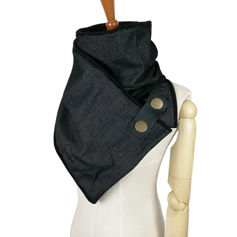 Najnoviji ženski muški uniseks šal 100% pamuk traper šalovi zimski prsten modni pončo šalovi s dugmadima cijev šalovi femme