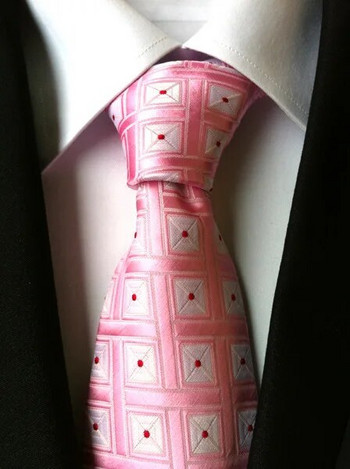 Ανδρική γραβάτα Ricnais Δώρα για άντρες Κόκκινο Μαύρο Κεραιβέ Επίσημο Φόρεμα Γραβάτα στον λαιμό Αξεσουάρ γάμου Ροζ καρό ριγέ ανδρική γραβάτα