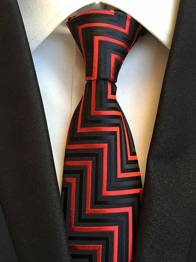 Ricnais muška kravata Pokloni za muškarce Crvena crna kravata Svečana haljina Kravata Vjenčani dodaci Ružičasta karirana prugasta kravata za muškarce