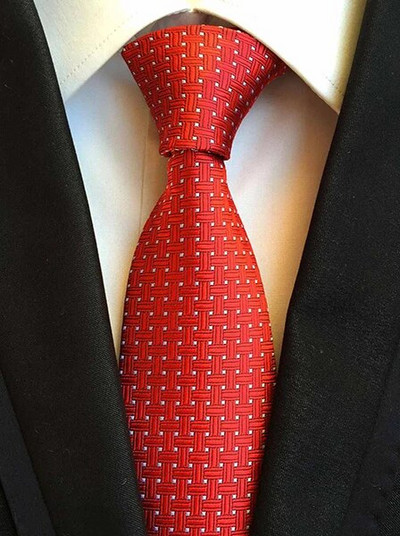 Ricnais muška kravata Pokloni za muškarce Crvena crna kravata Svečana haljina Kravata Vjenčani dodaci Ružičasta karirana prugasta kravata za muškarce