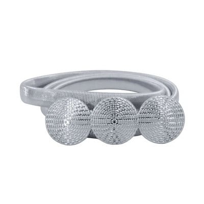 Novi srebrno-zlatni metalni remen s dvostrukim prstenom koji oponaša vještački dijamant ženski pojas za struk Haljina odijela Elastični tanki uski ženski pojasevi pojas