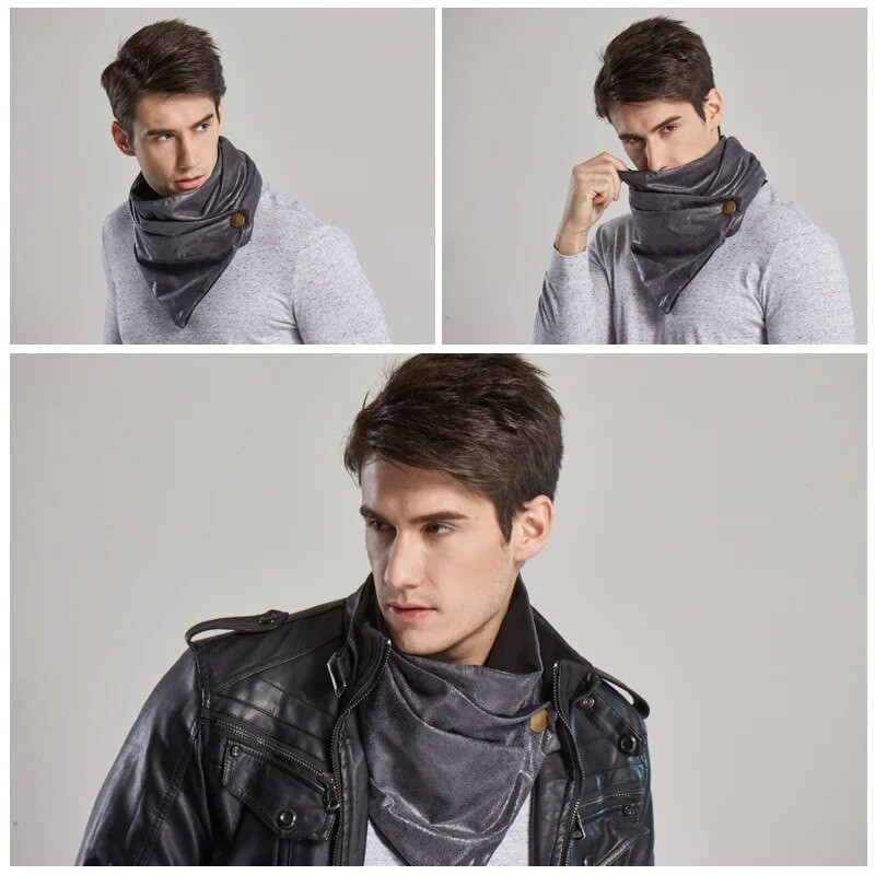 leo anvi topao muški šal luksuzni brend zima infinity bandana dizajner Koža i pamuk tipa tube shemagh s gumbima šalovi