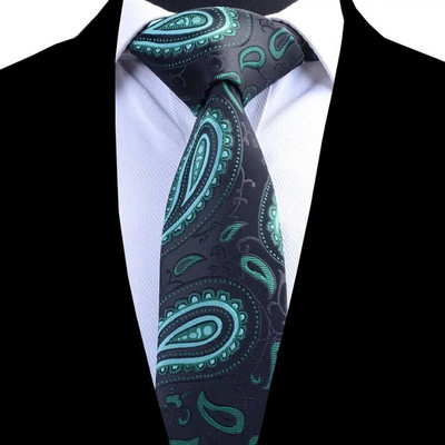 Ricnais kvalitatīvas Paisley Silk vīriešu kaklasaites 8 cm kaklasaite ziedu kāzu kaklasaite vīriešiem žakarda auduma formāls kaklasaites uzvalks biznesa ballītei