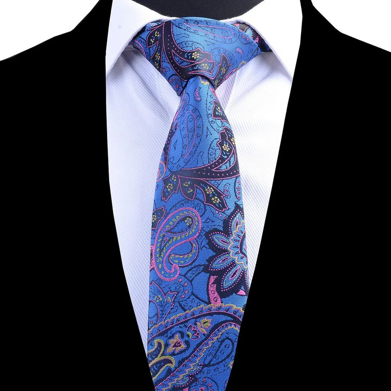 Ricnais kvalitatīvas Paisley Silk vīriešu kaklasaites 8 cm kaklasaite ziedu kāzu kaklasaite vīriešiem žakarda auduma formāls kaklasaites uzvalks biznesa ballītei