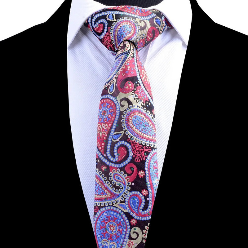 Ricnais kvalitatīvas Paisley Silk vīriešu kaklasaites 8 cm kaklasaite ziedu kāzu kaklasaite vīriešiem žakarda auduma formāls kaklasaites uzvalks biznesa ballītei