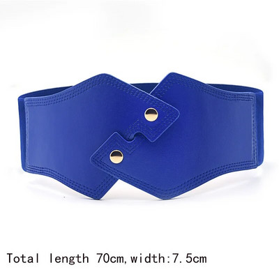 Ženski luksuzni pojasevi oko struka za haljinu Pu lakirana koža, elastični remen oko struka Jednobojni crno-crveni bijeli široki visokokvalitetni pojas