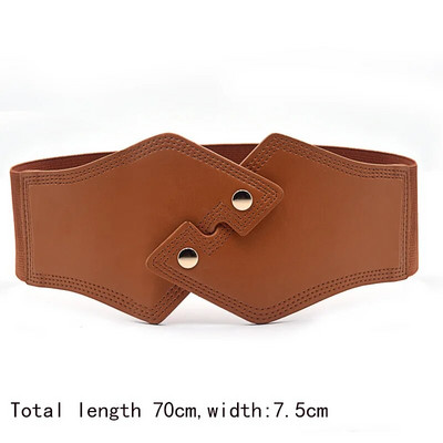 Ženski luksuzni pojasevi oko struka za haljinu Pu lakirana koža, elastični remen oko struka Jednobojni crno-crveni bijeli široki visokokvalitetni pojas