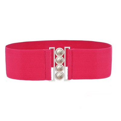 Ženski luksuzni pojasevi oko struka za haljinu Pu lakirana koža, elastični remen oko struka Jednobojni crno-crveni bijeli široki visokokvalitetni pojas