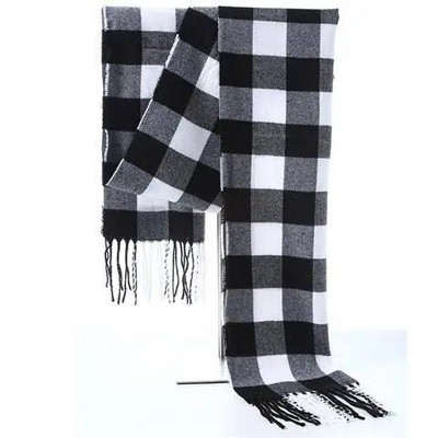 Luksusa zīmols Ziemas Vīriešu Kašmira Šalle Melns Balts Plaids Šalles Pashmina Šalle Ikdienas sega Pušķis Aptinumi Vīrietim Biznesa Foulard