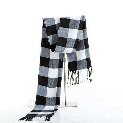 Luksusa zīmols Ziemas Vīriešu Kašmira Šalle Melns Balts Plaids Šalles Pashmina Šalle Ikdienas sega Pušķis Aptinumi Vīrietim Biznesa Foulard
