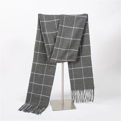 Luksusa zīmols Ziemas Vīriešu Kašmira Šalle Melns Balts Plaids Šalles Pashmina Šalle Ikdienas sega Pušķis Aptinumi Vīrietim Biznesa Foulard