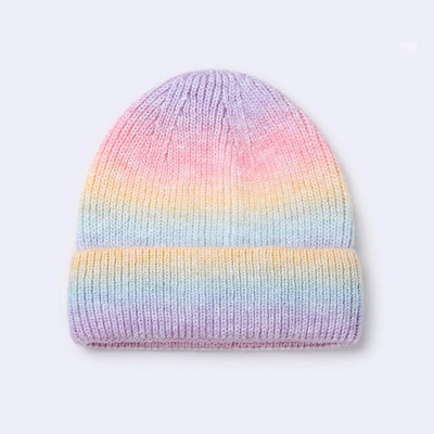 Nova zimska vunena pletena ribarska kapa s printom, ženska modna ležerna kapa, topla ženska, mekana, podebljana kapa s ogradom, kapa na vrhu M012