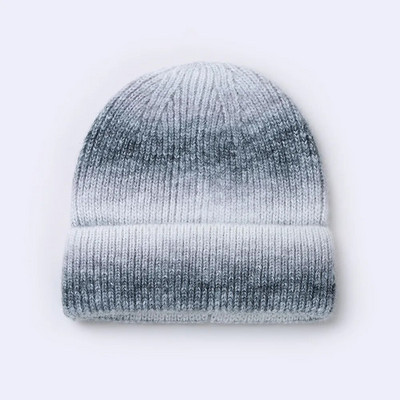 Nova zimska vunena pletena ribarska kapa s printom, ženska modna ležerna kapa, topla ženska, mekana, podebljana kapa s ogradom, kapa na vrhu M012