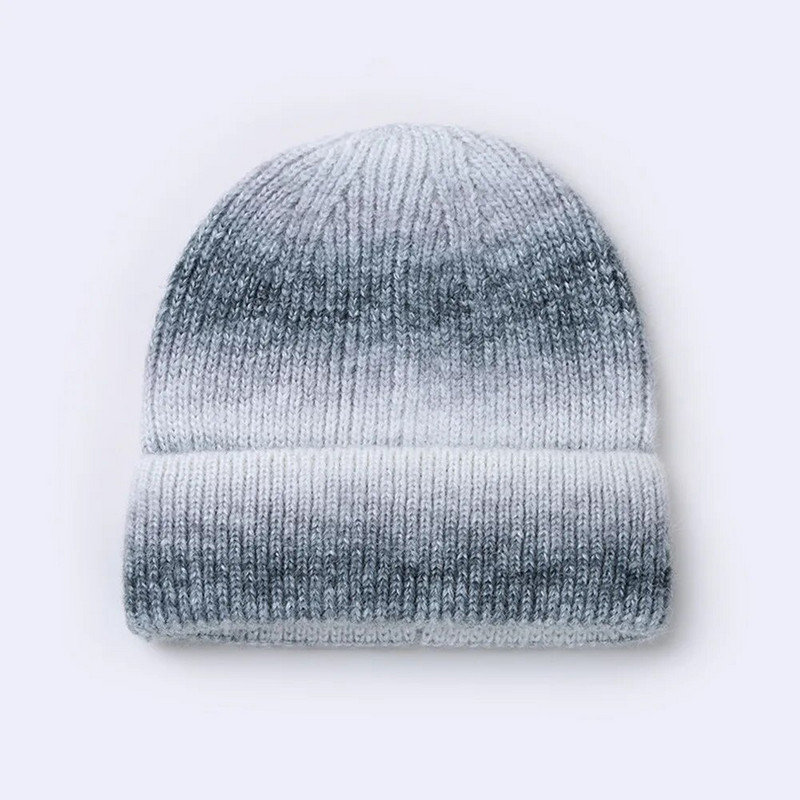 Nova zimska vunena pletena ribarska kapa s printom, ženska modna ležerna kapa, topla ženska, mekana, podebljana kapa s ogradom, kapa na vrhu M012