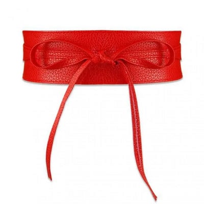 Moteriškas suvarstomas diržas Elegantiškas lanko diržas ilgas juodas minkštas odinis platus juosmuo Bowknot Cummerbund kaklaraiščiai Peteliškės moteriškos suknelės dekoravimas