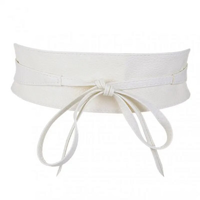 Moteriškas suvarstomas diržas Elegantiškas lanko diržas ilgas juodas minkštas odinis platus juosmuo Bowknot Cummerbund kaklaraiščiai Peteliškės moteriškos suknelės dekoravimas