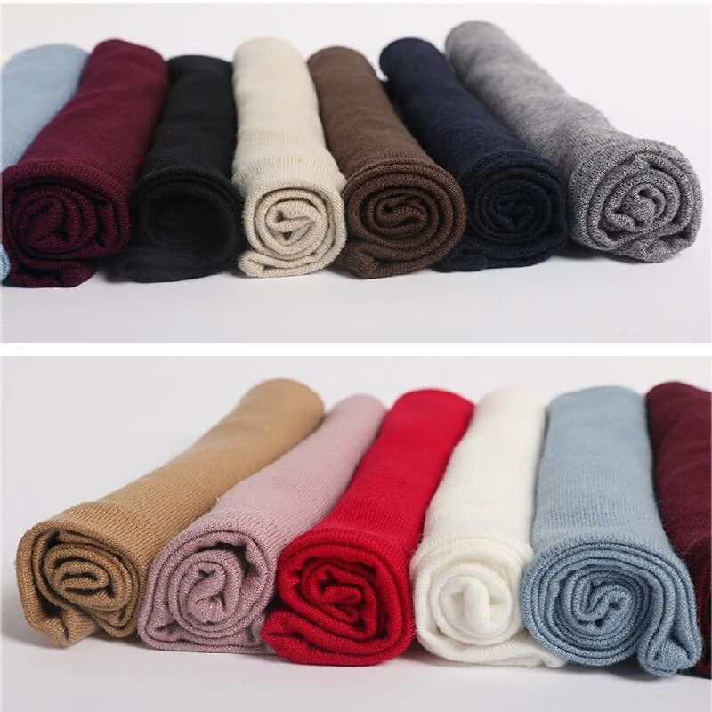 Πλεκτό κασκόλ χειμερινού λαιμού πιο ζεστό για Unisex μονόχρωμο ελαστικό κασκόλ σωλήνας για εξωτερικό αντιανεμικό κάλυμμα λαιμού Ελαστικό κασκόλ λαιμού