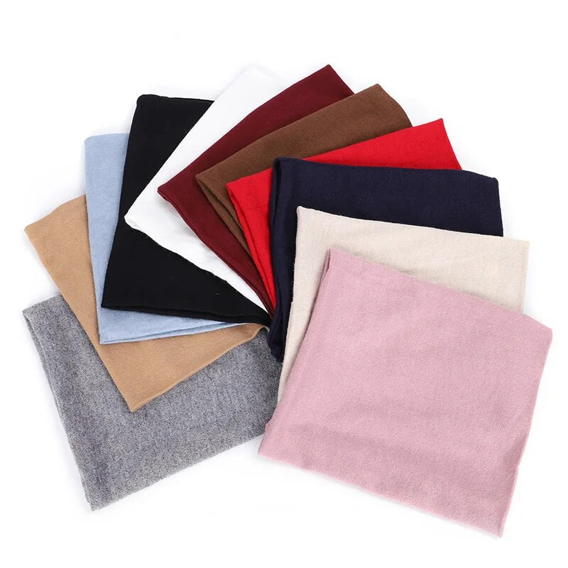 Πλεκτό κασκόλ χειμερινού λαιμού πιο ζεστό για Unisex μονόχρωμο ελαστικό κασκόλ σωλήνας για εξωτερικό αντιανεμικό κάλυμμα λαιμού Ελαστικό κασκόλ λαιμού