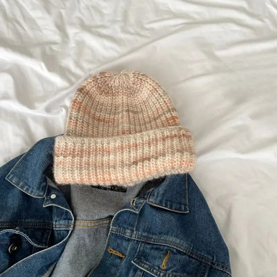 Pletena kapa od meke vune za žene Kape Ženske tople jesenske zimske kape na otvorenom Ženska kapa u duginim bojama za muške kape