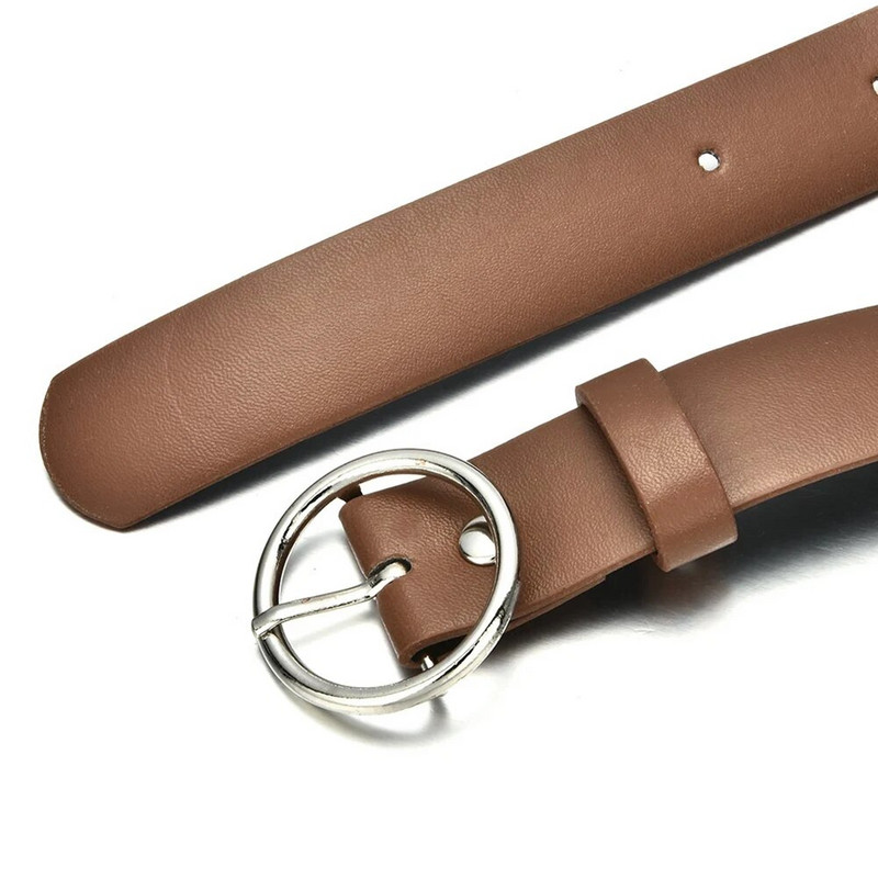Ženski pojas od umjetne kože Traperice Remeni za žene Haljine s klasičnom okruglom kopčom Za žene Traperice Remeni Klasični remen