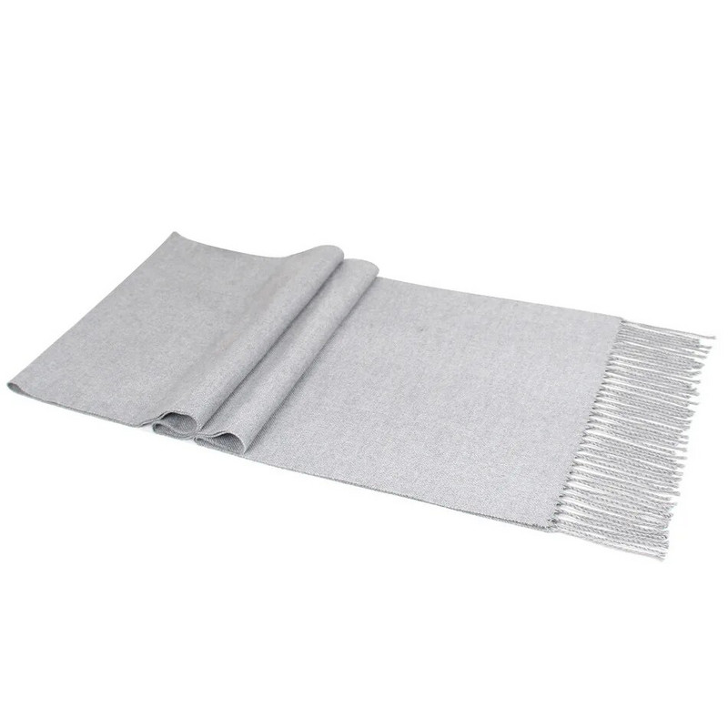 Vienkrāsu vīriešu šalle ziemas klasiska kašmira silta mīksta šalle, šalle, ietīšana kakla sildīšanai.