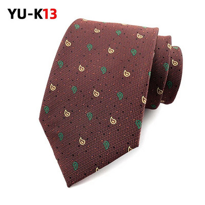 Ricnais Crveno Zelena 8 cm svilena jacquard tkana kravata Za muškarce Kravata za vjenčanje Poslovne formalne prilike Zabava Ležerni dar