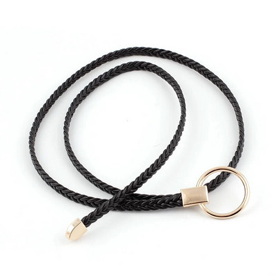 2020. Novi zlatni pojas s O prstenom i kopčom, ženski bijeli, crni i crveni tanki pleteni kožni remeni za žene, haljine, remen oko struka