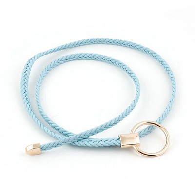 2020. Novi zlatni pojas s O prstenom i kopčom, ženski bijeli, crni i crveni tanki pleteni kožni remeni za žene, haljine, remen oko struka