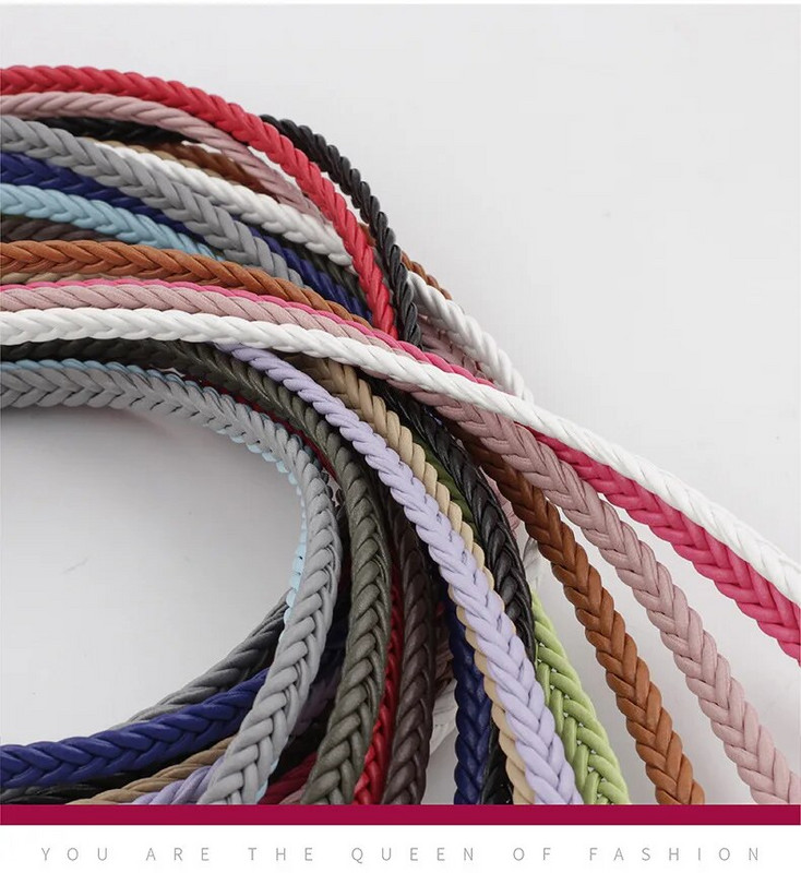 2020. Novi zlatni pojas s O prstenom i kopčom, ženski bijeli, crni i crveni tanki pleteni kožni remeni za žene, haljine, remen oko struka