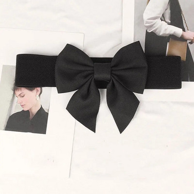 Novi elegantni elastični pojasevi s velikom mašnom za žene Haljina sa širokim pojasom sa strane Ženske traperice Hlače s pojasom Jednostavan ukras