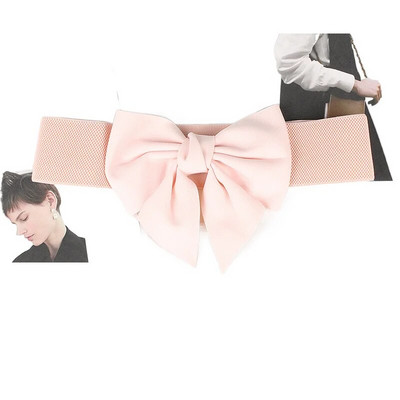 Novi elegantni elastični pojasevi s velikom mašnom za žene Haljina sa širokim pojasom sa strane Ženske traperice Hlače s pojasom Jednostavan ukras