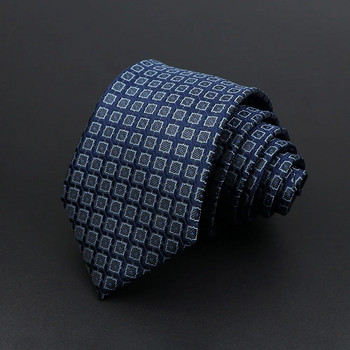 Ανδρική γραβάτα Ζακάρ ριγέ καρό Paisley μπλε κόκκινο γραβάτα πολυεστερική ανδρική στενή γραβάτα Skinny σμόκιν κοστούμι αξεσουάρ δώρο