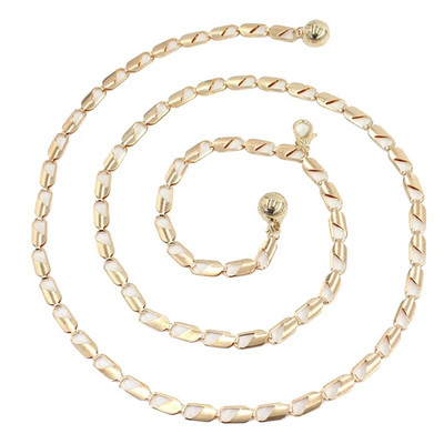 Μεγάλη απομίμηση μαργαριταρένια αλυσίδα μέσης γυναικεία ελαστική ζώνη με διαμαντένια διακόσμηση Φόρεμα φόρεμα Ζώνη Διακόσμηση ρούχων