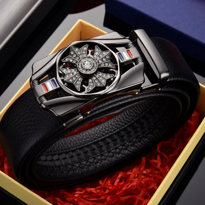 Muški remen Kožni remeni s automatskom kopčom Lucky Rotating Luksuzni modni vrhunske kvalitete Klasični kineski zodijak