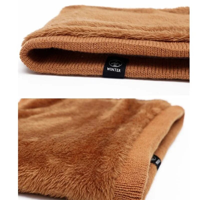 Sieviešu adīta kakla šalle Vīriešu bieza siltāka flīsa iekšpuse ziemas snood šalle Vilna elastīga bērnu apkakles gredzena šalles